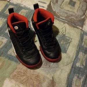 Jordan red & black shoes